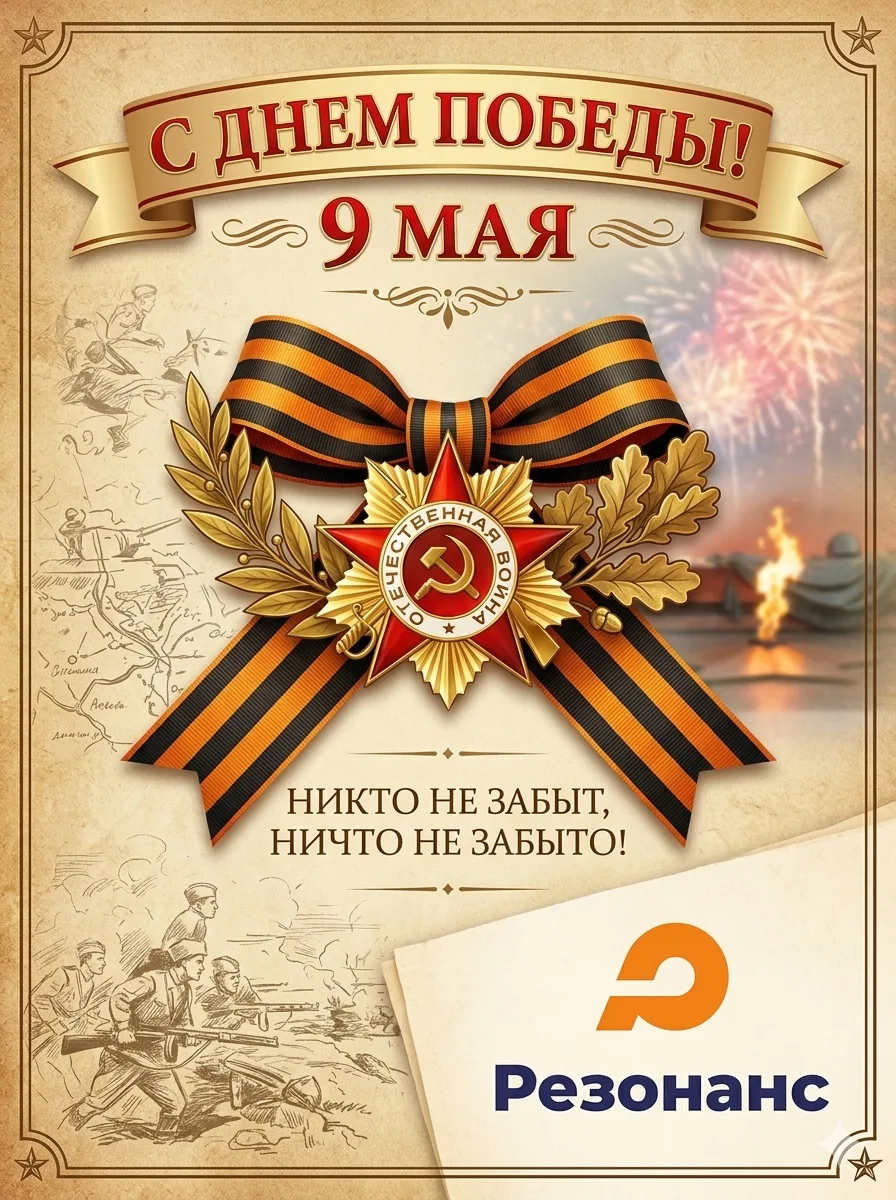 С днем Великой Победы - 9 мая!